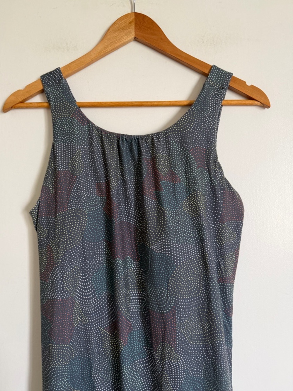 Prana Women’s Chalkboard Dotty Skypath Knee Length Dress size XL EUC - Picture 4 of 10